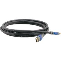 Black Kramer Electronics 15.2m HDMI cable with blue connector accents, HDMI Type A (Standard).