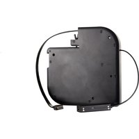 Black Kramer Electronics KRT-4 HDMI cable reel with 2 m HDMI Type A cable, compact and rectangular design.