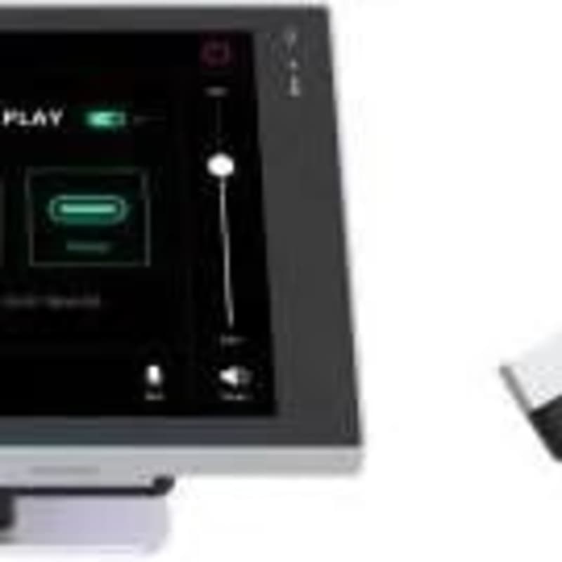 Kramer Electronics KT-208 features an 8-inch display with a resolution of 1280 x 720 pixels, a sleek black frame, and a user-friendly touchscreen interface.