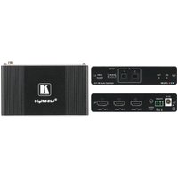 Black Kramer Electronics VS-211X HDMI switcher with two HDMI inputs, one HDMI output, and control buttons.