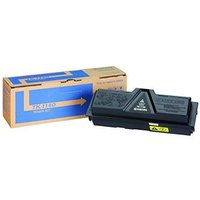 Kyocera black toner cartridge TK-1140 with rectangular shape, black casing, and accompanying blue and brown box.
