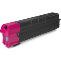 Kyocera magenta toner kit, black rectangular cartridge with pink end, for KM TAS, 30K pages at 5% coverage.