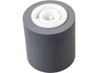 Gray textured roller with a white core, designed as a spare part for Kyocera printers and scanners, featuring a durable rubber material for efficient paper handling.