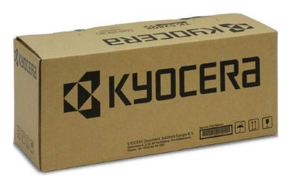 Brown cardboard box with black Kyocera logo and text, containing the 302ND93071/DK-8550 Drum Kit, designed for 600,000 pages ISO/IEC 19798 compatibility.