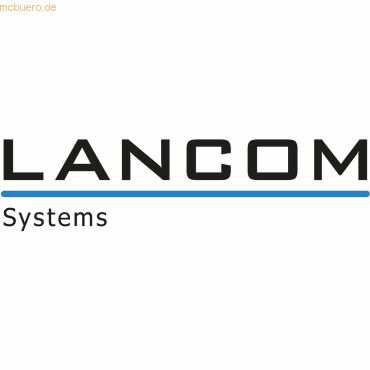 Lancom GS-3652XP features a sleek black design with a prominent "LANCOM" logo, blue accent line, and "Systems" text, showcasing its professional and modern aesthetic.