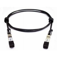 Black Lanview 1m InfiniBand/fibre optic cable with SFP+ connectors and protective caps.