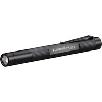 Black LED Lenser P4R CORE rechargeable torch with clip, cylindrical body, and textured grip.