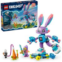LEGO set with purple gaming bunny robot, colorful accessories, and two minifigures, includes box with vibrant artwork.