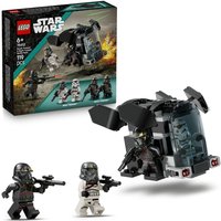 LEGO Star Wars set with Death Trooper, Night Trooper minifigures, and black speeder with transparent cockpit.