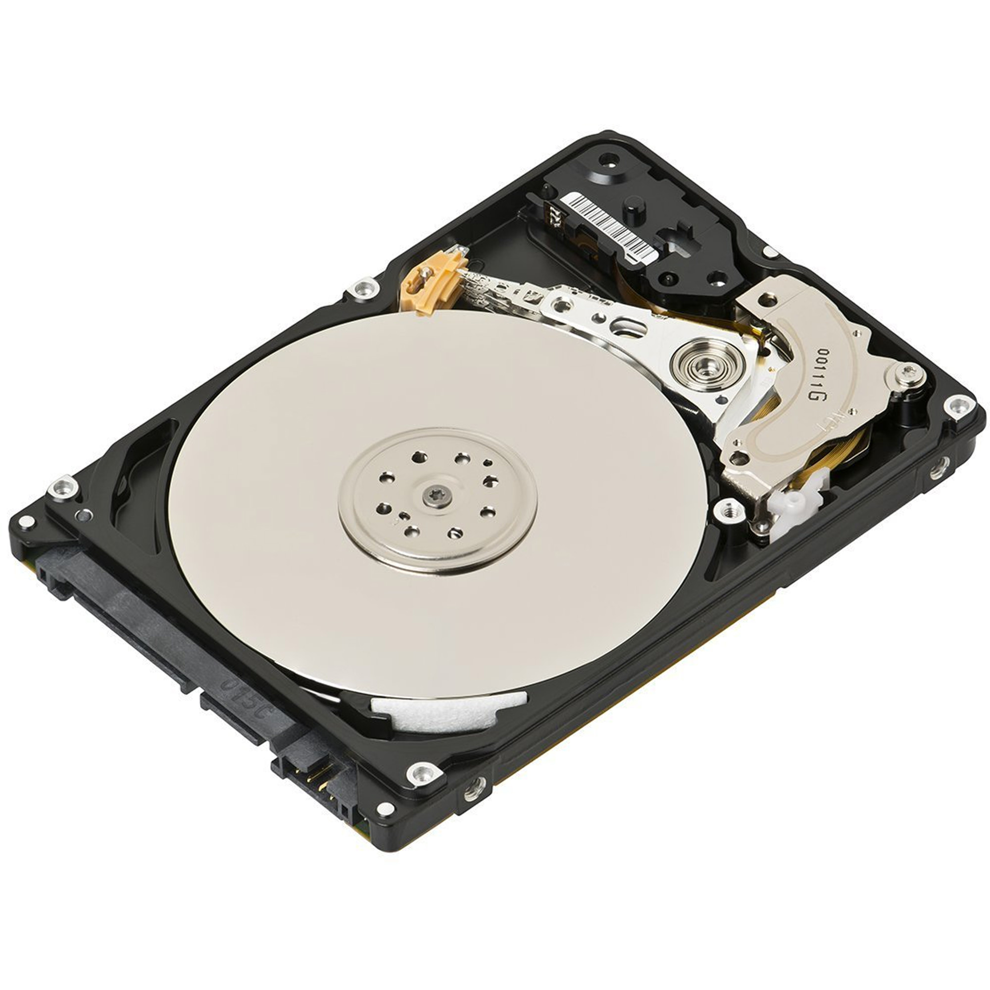 Lenovo 00MJ145 internal hard drive features a sleek black casing, a shiny silver platter, and a 2.5" SAS interface, offering 600 GB capacity and 10,000 RPM speed.