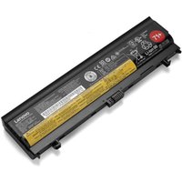 Black Lenovo 00NY488 laptop battery with yellow label and safety icons, rectangular shape, and connector pins.