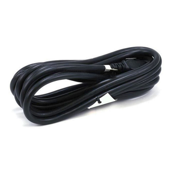 Black 1.8-meter power cable by Lenovo, featuring a durable rubber exterior and a standard plug connector, coiled neatly for easy storage.