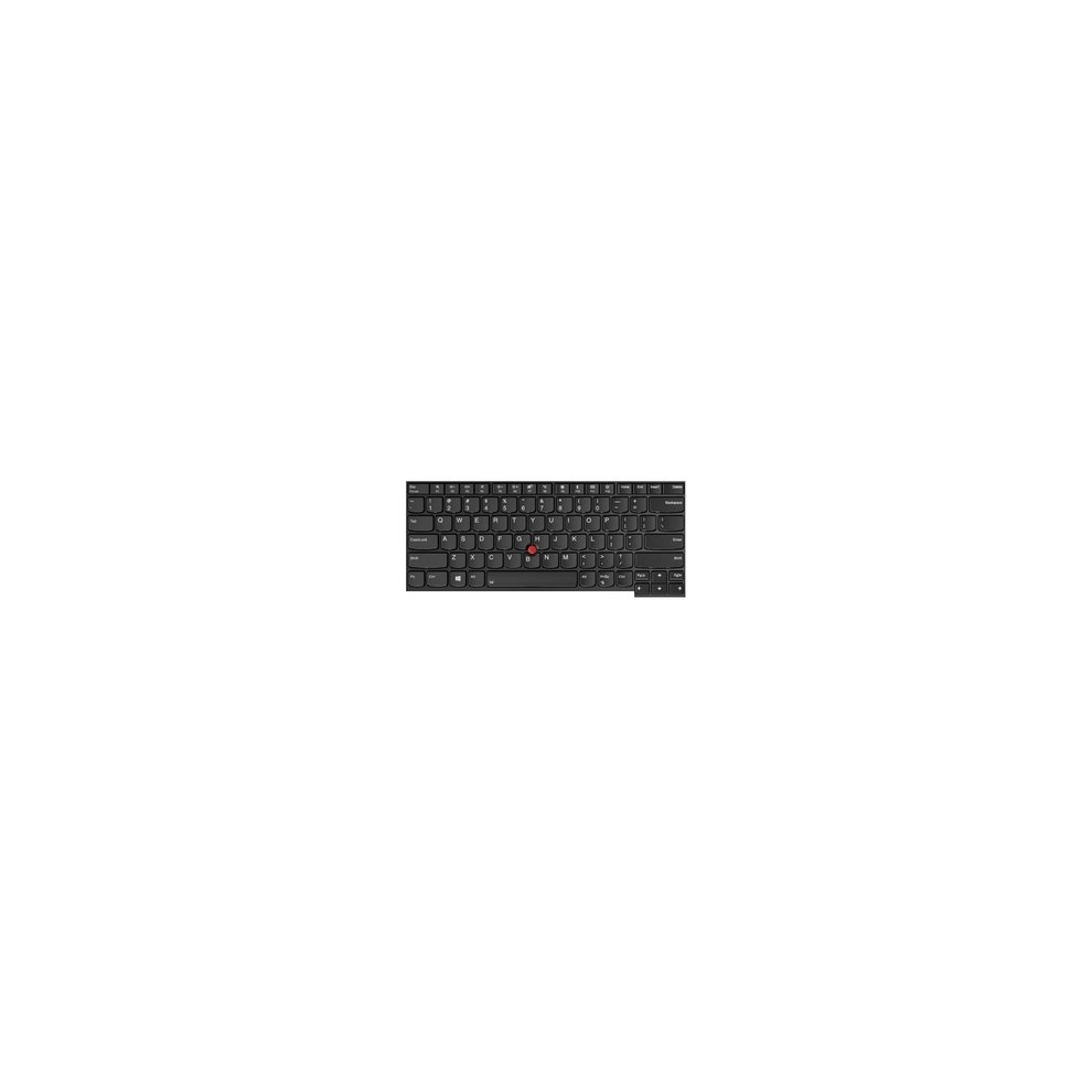 Black Lenovo 01AX516 laptop spare part keyboard featuring a standard layout with tactile keys and a sleek, durable design.