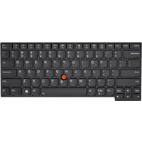 Black Lenovo 01YP330 laptop keyboard with red TrackPoint and chiclet-style keys.