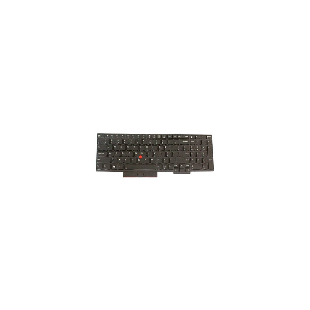 Black Lenovo 01YP705 laptop keyboard with a standard layout, featuring white lettering on keys and a red trackpoint in the center.