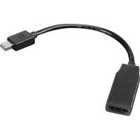 Black Lenovo Mini DisplayPort to HDMI adapter cable, 0.2 m length, with compact connectors.