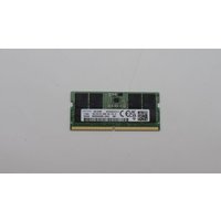 Lenovo 16G DDR5 SODIMM memory module, green circuit board with black chips and a white label on one side.