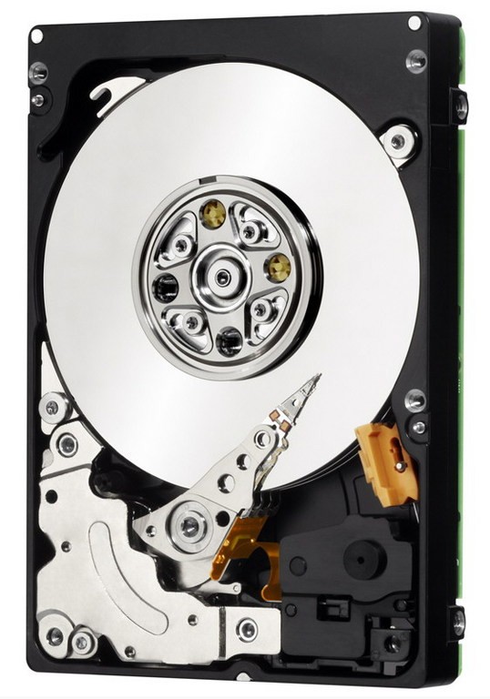 Lenovo 39M4533 internal hard drive featuring a 500 GB capacity, 7200 RPM speed, with a shiny silver disk and a black metal casing.