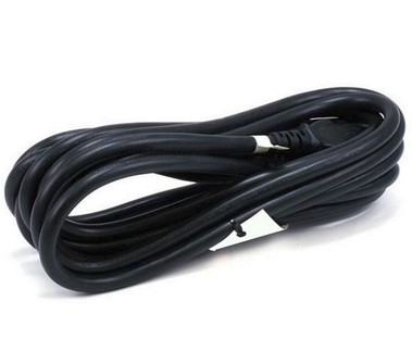 Black 1.8-meter power cable by Lenovo, featuring a durable rubber exterior, with a standard plug end for connecting to devices.