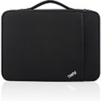Black Lenovo 15" laptop sleeve case with handle and ThinkPad logo in corner.