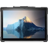 Black Lenovo tablet case for 12" device, featuring a rugged design with a stylus holder on top.