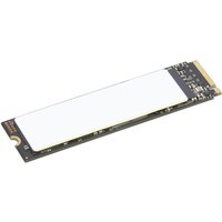 Lenovo 512 GB M.2 PCIe 4 SSD, slim rectangular black circuit board with white label and gold connector edge
