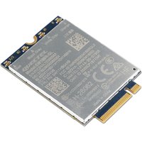 Lenovo 4XC1Q24437 network card, silver with QR codes, gold connector edge, and black circuit board edges.