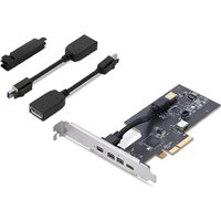 Lenovo internal Mini DisplayPort adapter card with two black connectors and a silver mounting bracket.
