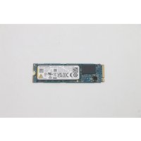 Lenovo 512G M.2 PCIe NVMe SSD, slim blue circuit board with white label and gold connector edge.