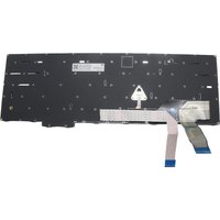 Black Lenovo 5N21K05152 laptop keyboard spare part with ribbon cable and white labels.