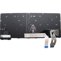 Black Lenovo 5N21M38598 laptop keyboard spare part with ribbon cable connectors and mounting holes.