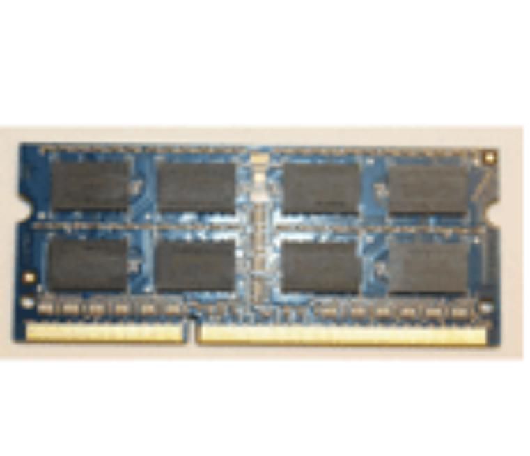 Lenovo 8GB 1600 SODIMM RAM module featuring a blue PCB with six black memory chips, gold connectors at the bottom, designed for laptops and compact systems.
