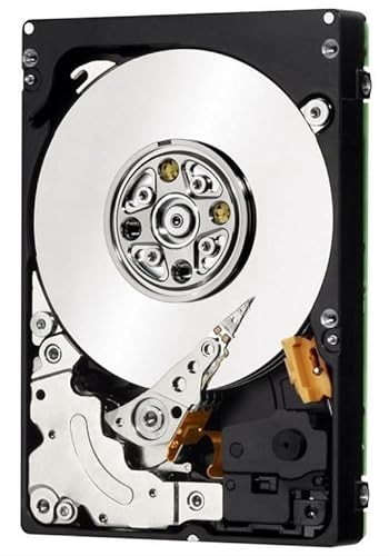 Lenovo 900GB SAS internal hard drive featuring a sleek black casing, a shiny silver disk, and intricate metal components, designed for high-speed data access at 10,000 RPM.