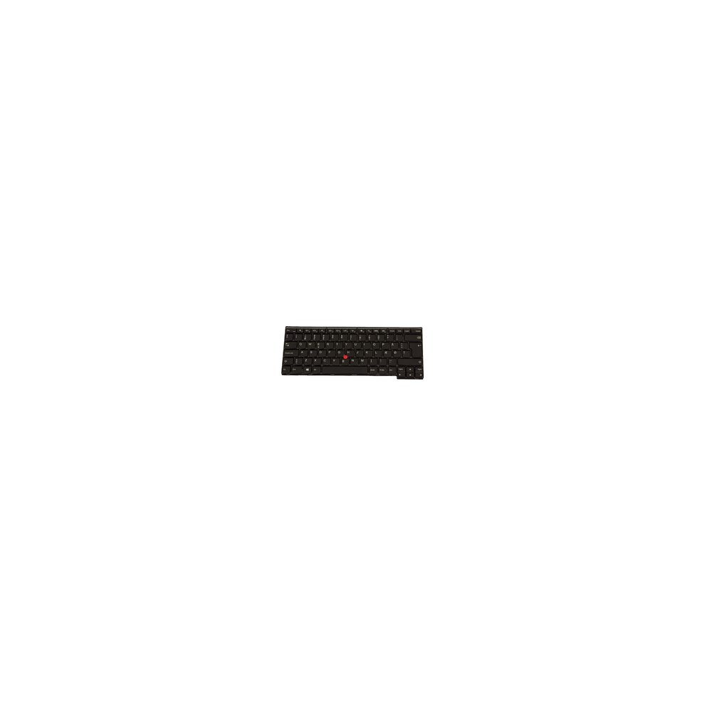 Black Lenovo Dnish Lyou keyboard featuring a compact layout, low-profile keys, and a red accent on the enter key, designed for sleek and efficient typing.