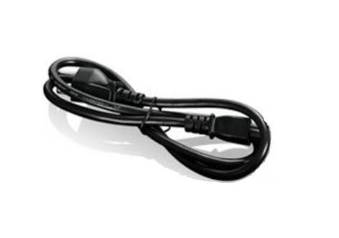 Black laptop spare part cable by Lenovo, featuring a flexible design with two molded connectors at each end for easy connectivity.