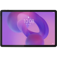 Grey Lenovo Idea Tab with 11-inch display, thin black bezel, showing purple abstract wallpaper.