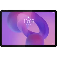 Grey Lenovo Idea Tab Pro tablet with 12.7" display, slim bezels, and purple abstract wallpaper.