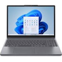 Grey Lenovo IdeaPad Slim 3 laptop with 15.3" display, Ryzen 5, 16GB RAM, 512GB SSD, Windows 11, slim bezels.