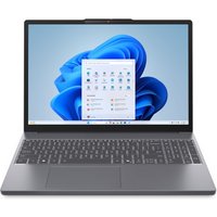 Lenovo Ideapad Slim 3 laptop, 15.3-inch, silver, with AMD Ryzen 5, 24GB RAM, 1TB SSD, Windows 11 interface on screen.
