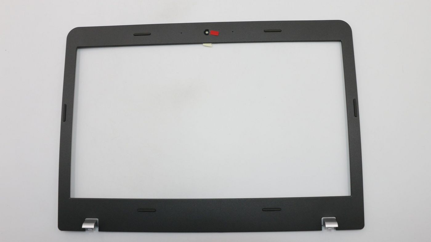 Black Lenovo LCD Ezel frame for Lenovo HinkPd, featuring a sleek design with cutouts for camera and sensors, made of durable plastic material.