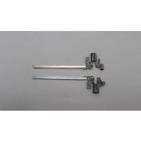 Pair of metal Lenovo LCD hinges for Lenovo 300e, featuring silver arms and dark gray hinge components.