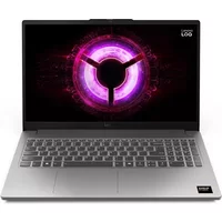 Lenovo grey laptop with 15.6" display, backlit keyboard, Ryzen 7, RTX 3050, sleek design, and Windows 11 logo on screen.