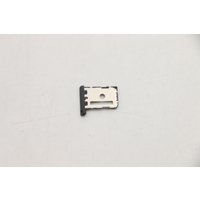 White and black Lenovo mechanical SIM tray cover with central hole and rectangular shape.
