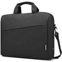 Black Lenovo T210 15.6" toploader bag with dual handles, shoulder strap, and sleek front pocket design.