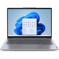 Grey Lenovo ThinkBook 14 G6 laptop, 14" display, slim bezel, Windows 11 interface, UK keyboard layout.