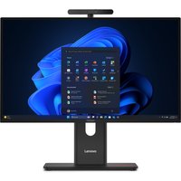 Lenovo ThinkCentre M90a Gen 6 desktop with 23.8" display, sleek black design, integrated webcam, and Intel Core Ultra 5.