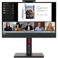 Lenovo ThinkCentre Tiny-In-One 22 monitor, 21.5-inch, slim bezel, built-in webcam, adjustable stand.