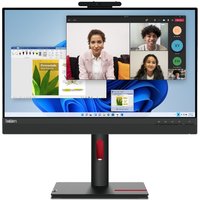 Lenovo ThinkCentre Tiny-In-One 24 Gen 5 Monitor with slim bezels, integrated webcam, and adjustable stand.
