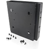 Black Lenovo ThinkCentre Tiny Sandwich Kit II with mounting bracket and screws, compact and rectangular design.