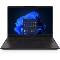 Black Lenovo ThinkPad L16 Gen 2 laptop, 16-inch screen, Ryzen 5, Windows 11 Pro, UK keyboard layout.